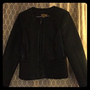 Faux leather jacket (dark green)